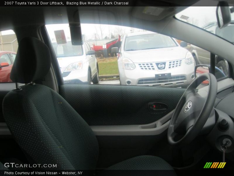 Blazing Blue Metallic / Dark Charcoal 2007 Toyota Yaris 3 Door Liftback