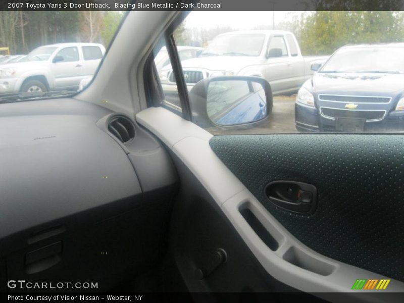 Blazing Blue Metallic / Dark Charcoal 2007 Toyota Yaris 3 Door Liftback