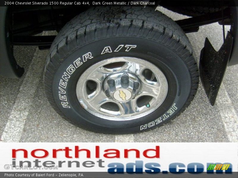 Dark Green Metallic / Dark Charcoal 2004 Chevrolet Silverado 1500 Regular Cab 4x4