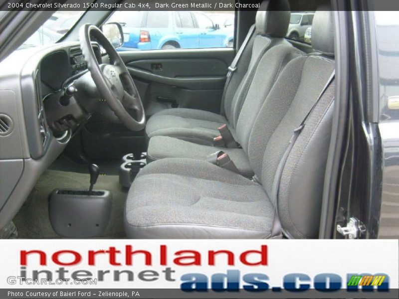Dark Green Metallic / Dark Charcoal 2004 Chevrolet Silverado 1500 Regular Cab 4x4