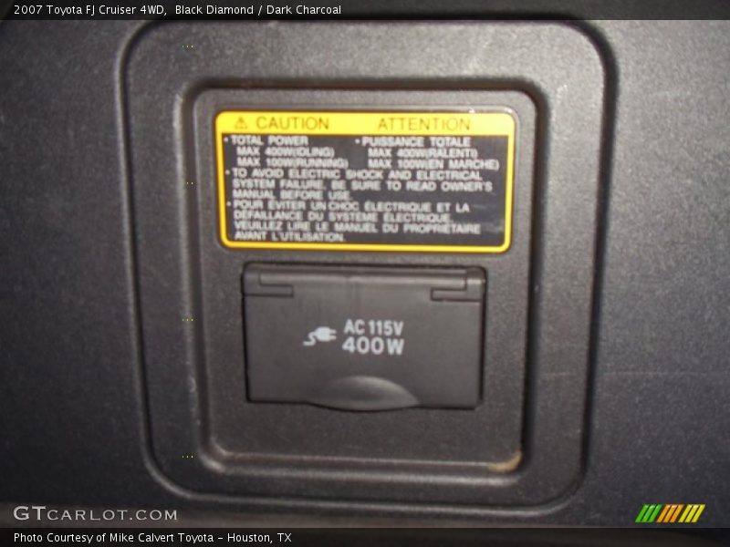 Black Diamond / Dark Charcoal 2007 Toyota FJ Cruiser 4WD