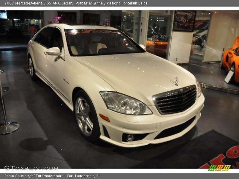 Alabaster White / designo Porcelain Beige 2007 Mercedes-Benz S 65 AMG Sedan