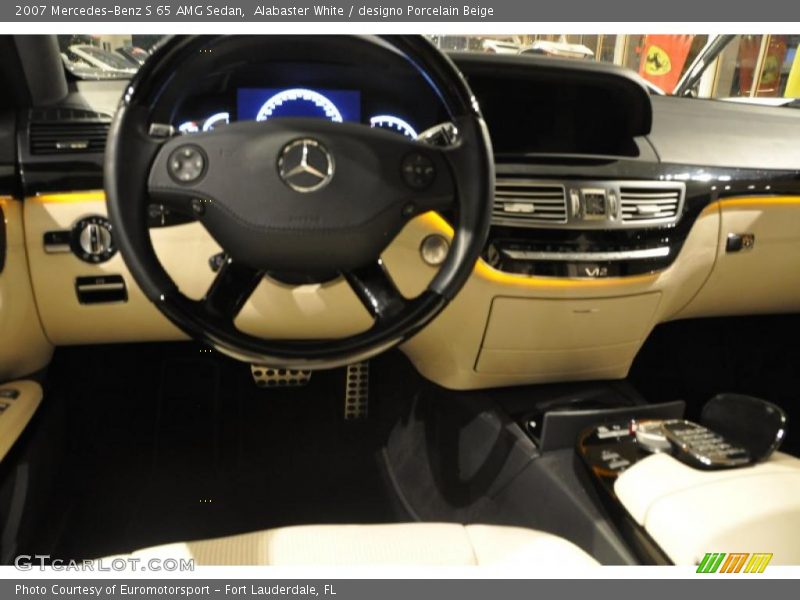 Alabaster White / designo Porcelain Beige 2007 Mercedes-Benz S 65 AMG Sedan