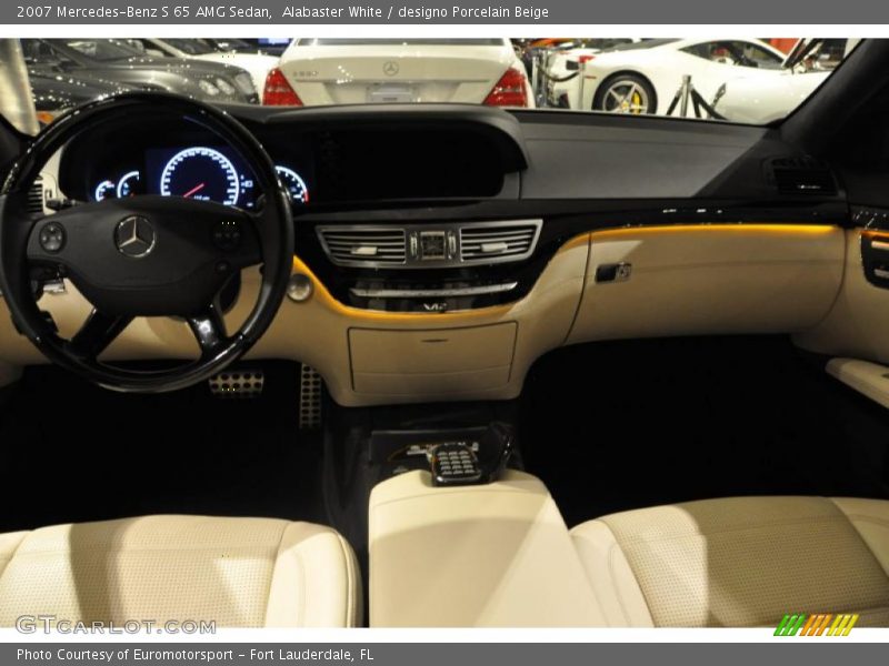 Alabaster White / designo Porcelain Beige 2007 Mercedes-Benz S 65 AMG Sedan