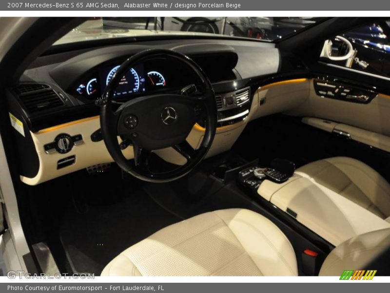 Alabaster White / designo Porcelain Beige 2007 Mercedes-Benz S 65 AMG Sedan
