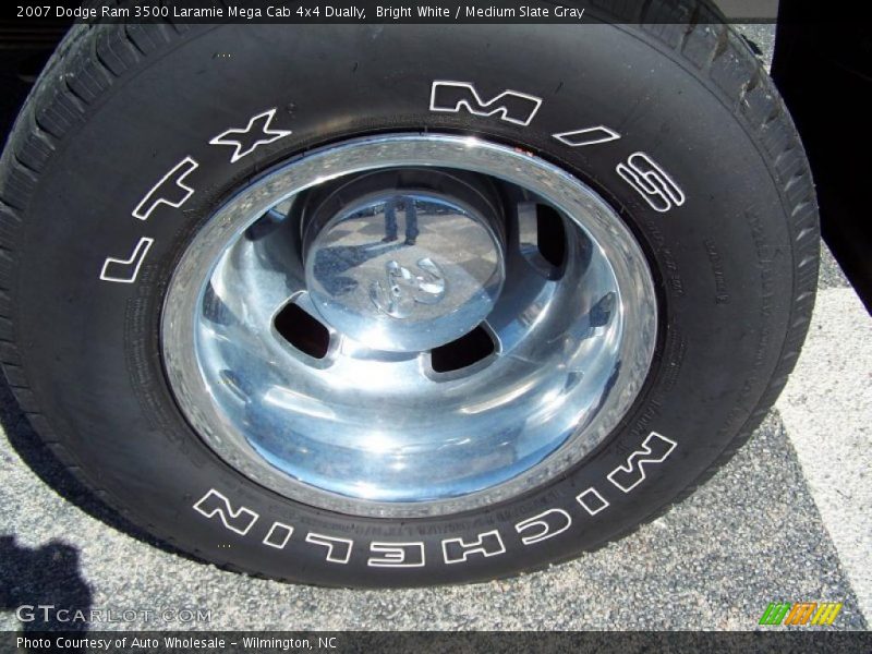 Bright White / Medium Slate Gray 2007 Dodge Ram 3500 Laramie Mega Cab 4x4 Dually