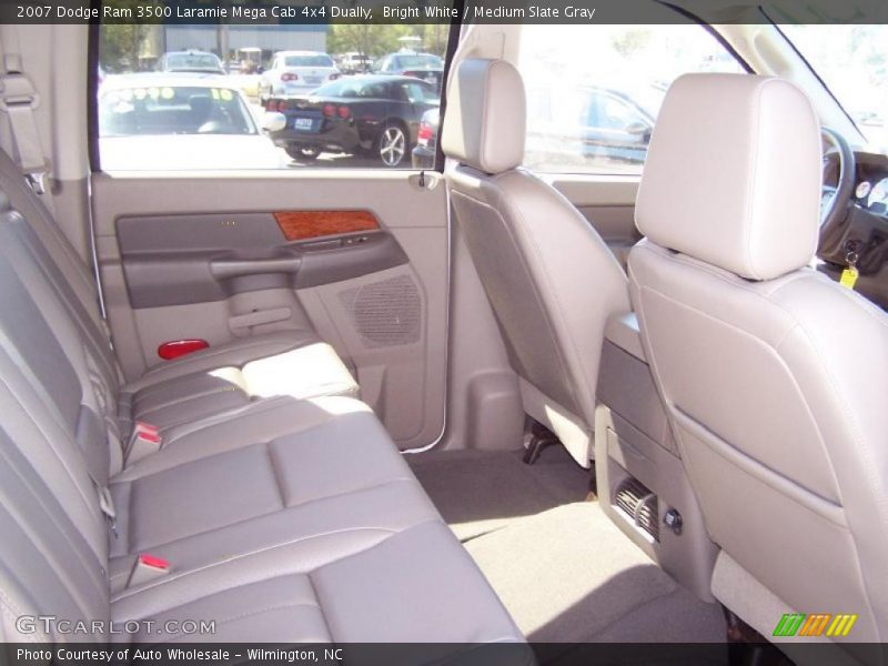Bright White / Medium Slate Gray 2007 Dodge Ram 3500 Laramie Mega Cab 4x4 Dually