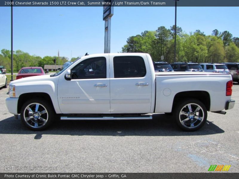 Summit White / Light Titanium/Dark Titanium 2008 Chevrolet Silverado 1500 LTZ Crew Cab