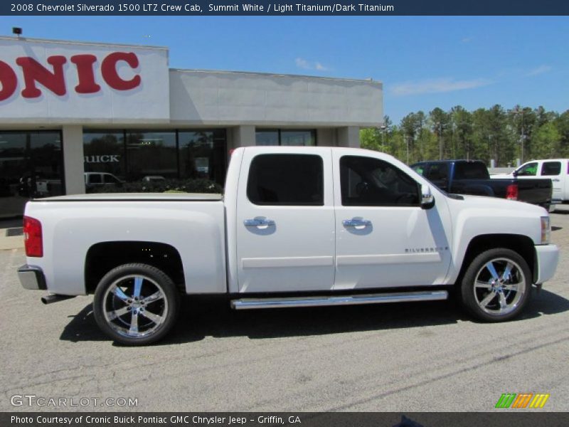 Summit White / Light Titanium/Dark Titanium 2008 Chevrolet Silverado 1500 LTZ Crew Cab