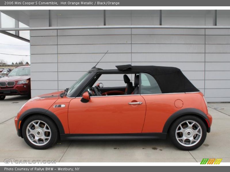 Hot Orange Metallic / Black/Orange 2006 Mini Cooper S Convertible