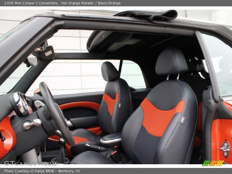  2006 Cooper S Convertible Black/Orange Interior