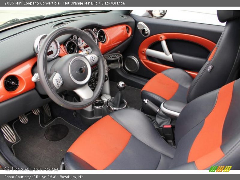  2006 Cooper S Convertible Black/Orange Interior