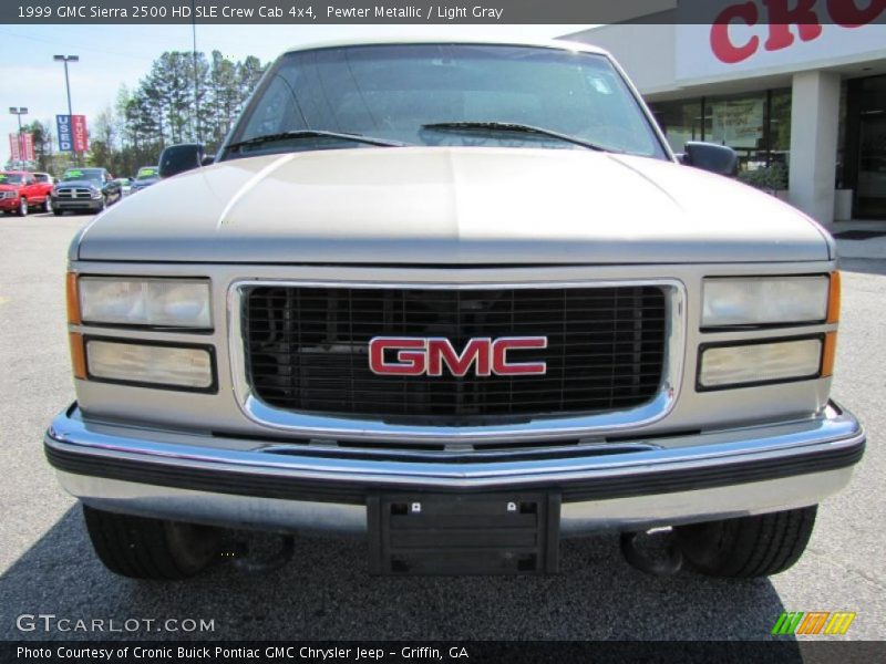 Pewter Metallic / Light Gray 1999 GMC Sierra 2500 HD SLE Crew Cab 4x4