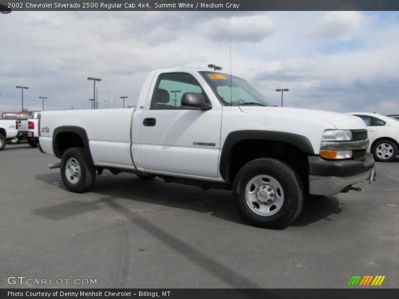 Summit White / Medium Gray 2002 Chevrolet Silverado 2500 Regular Cab 4x4