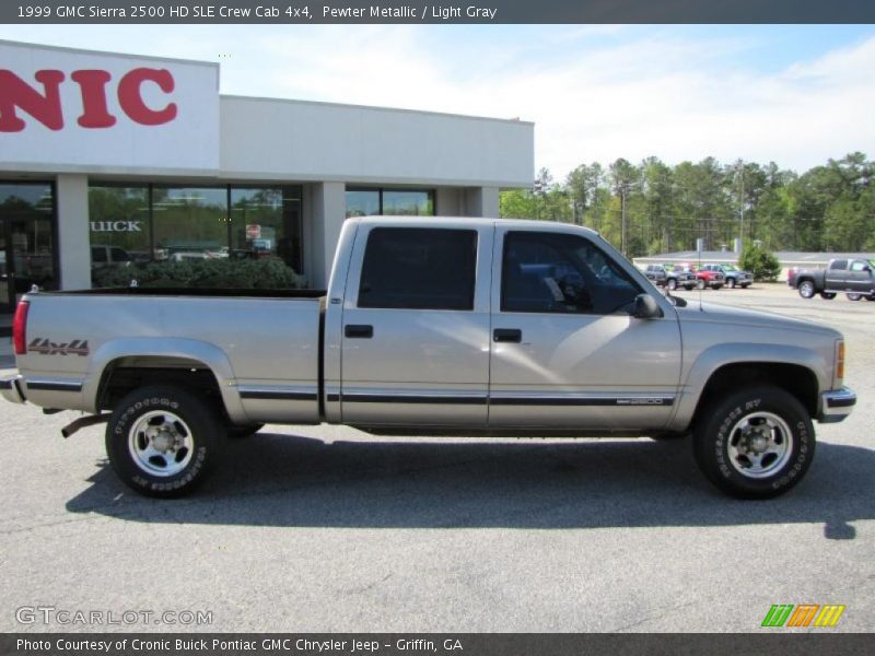 Pewter Metallic / Light Gray 1999 GMC Sierra 2500 HD SLE Crew Cab 4x4