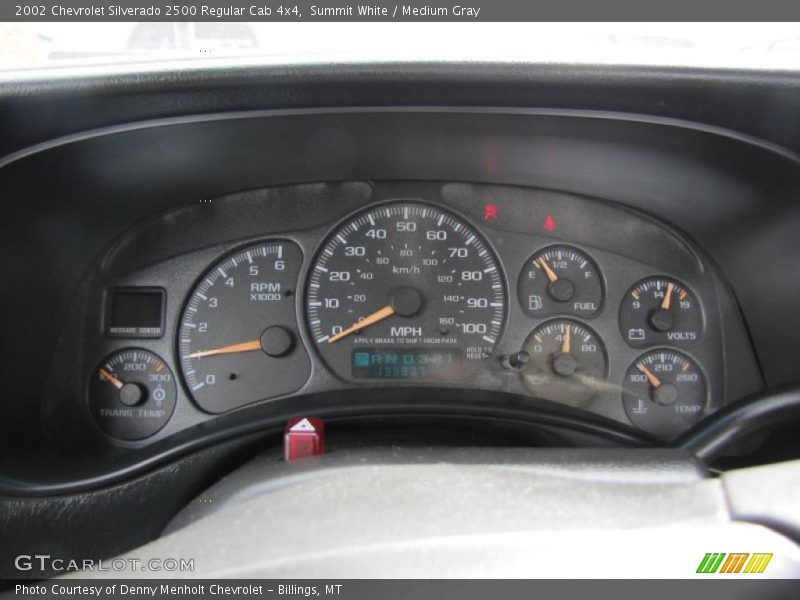  2002 Silverado 2500 Regular Cab 4x4 Regular Cab 4x4 Gauges