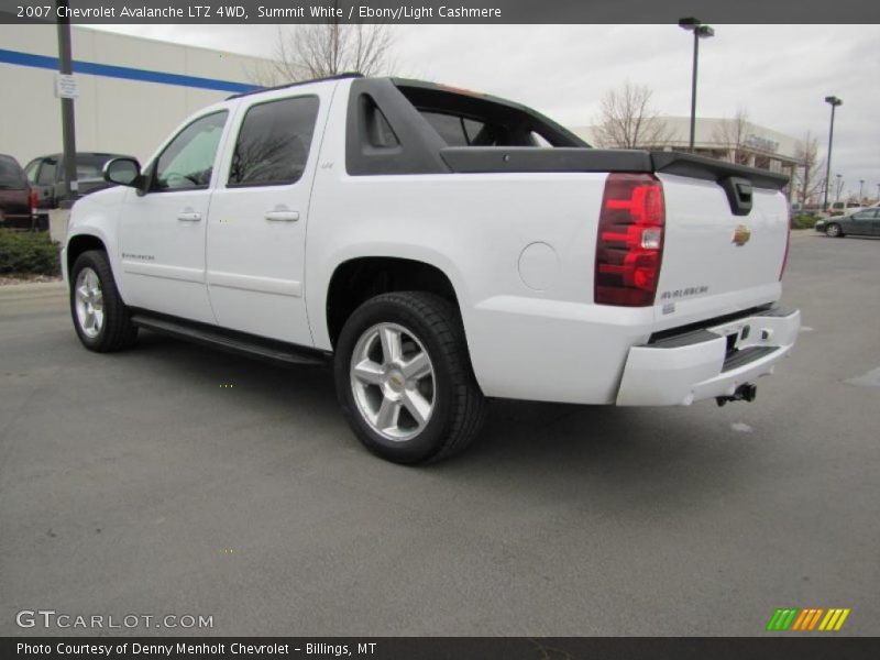 Summit White / Ebony/Light Cashmere 2007 Chevrolet Avalanche LTZ 4WD