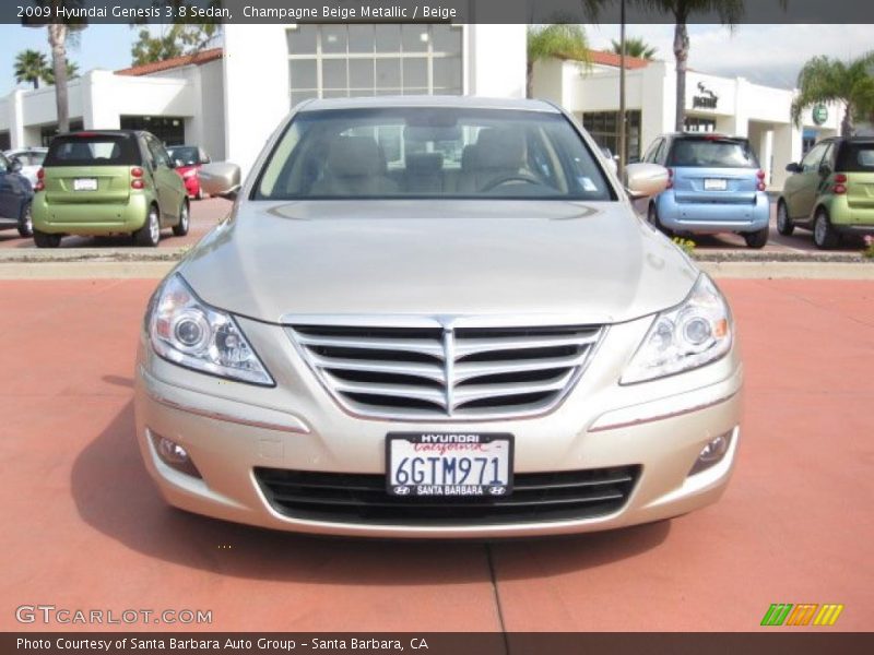 Champagne Beige Metallic / Beige 2009 Hyundai Genesis 3.8 Sedan