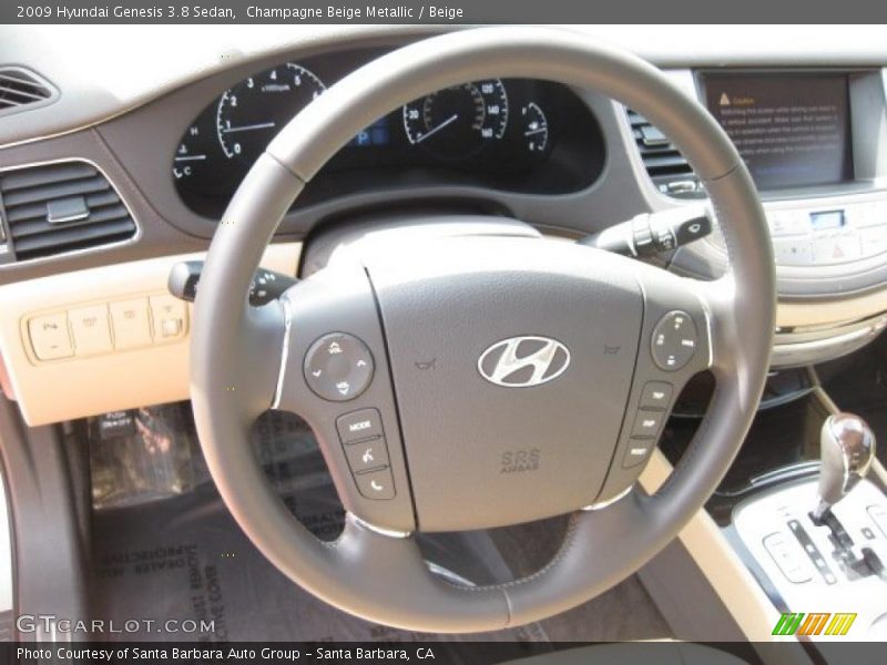 Champagne Beige Metallic / Beige 2009 Hyundai Genesis 3.8 Sedan