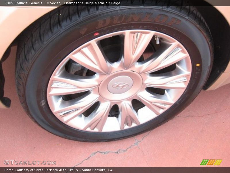 Champagne Beige Metallic / Beige 2009 Hyundai Genesis 3.8 Sedan