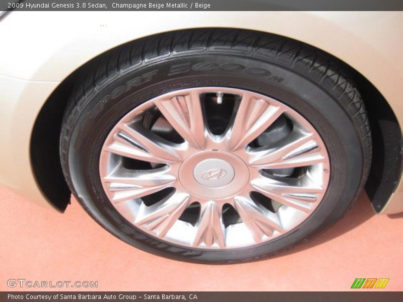 Champagne Beige Metallic / Beige 2009 Hyundai Genesis 3.8 Sedan
