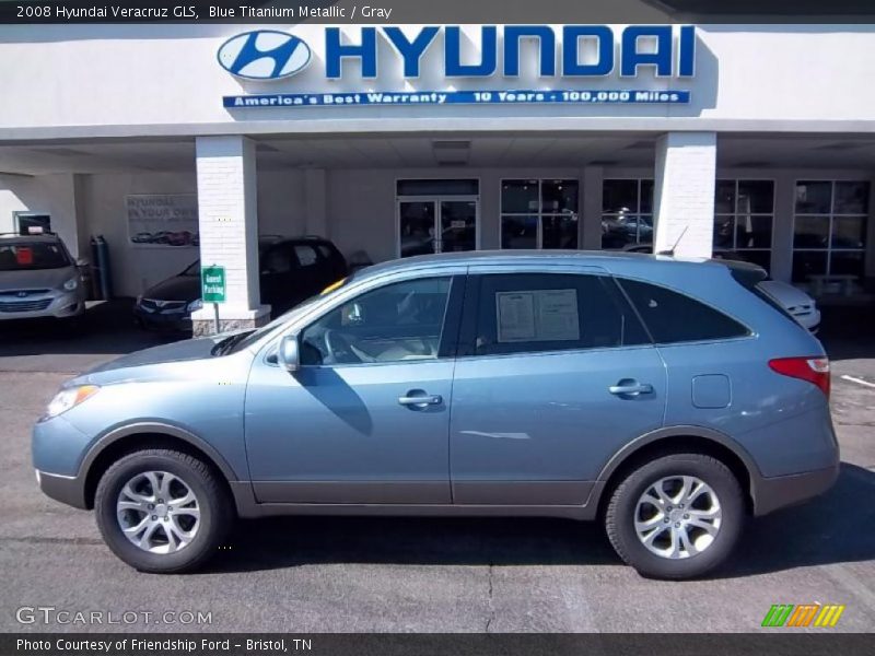 Blue Titanium Metallic / Gray 2008 Hyundai Veracruz GLS