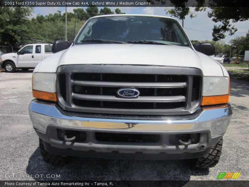 Oxford White / Medium Graphite 2001 Ford F350 Super Duty XL Crew Cab 4x4