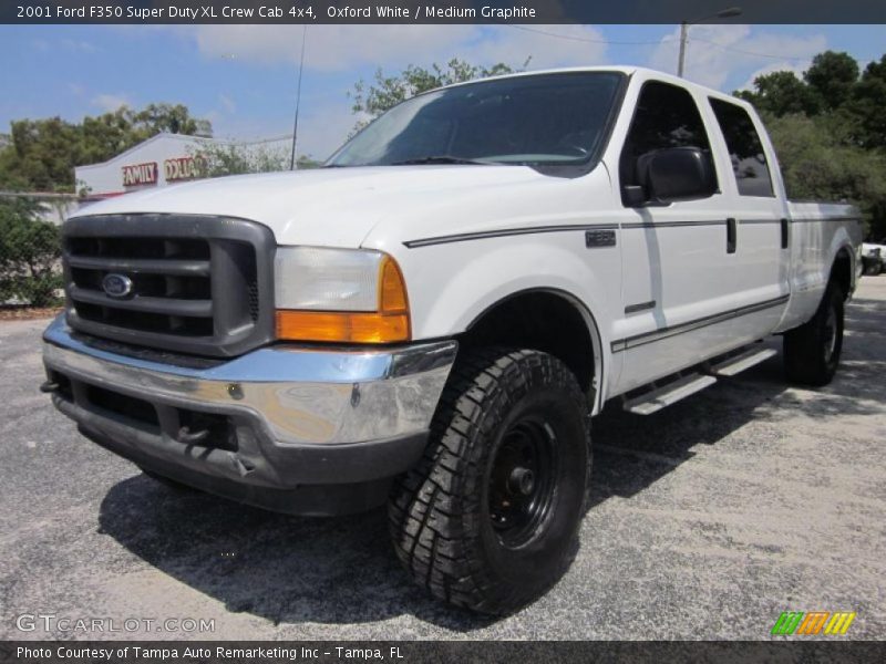 Oxford White / Medium Graphite 2001 Ford F350 Super Duty XL Crew Cab 4x4
