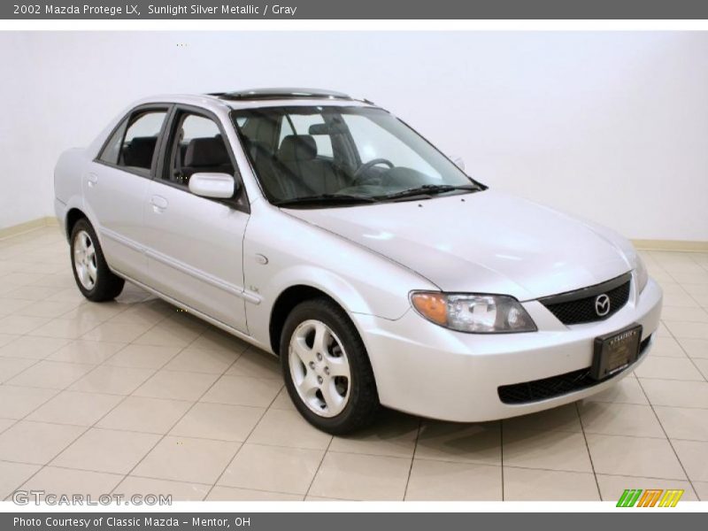Sunlight Silver Metallic / Gray 2002 Mazda Protege LX
