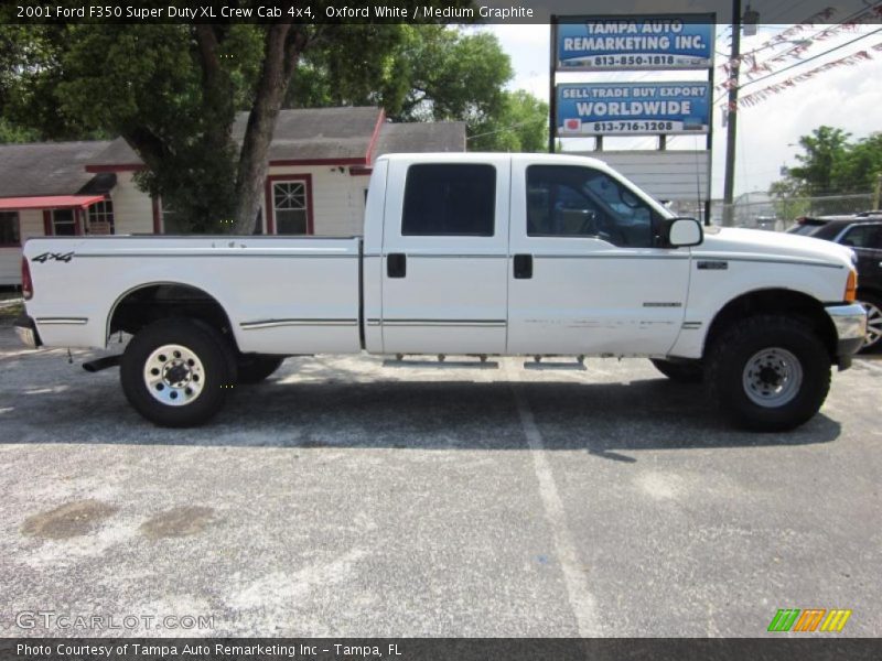 Oxford White / Medium Graphite 2001 Ford F350 Super Duty XL Crew Cab 4x4