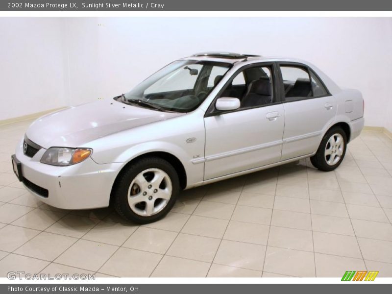 Sunlight Silver Metallic / Gray 2002 Mazda Protege LX