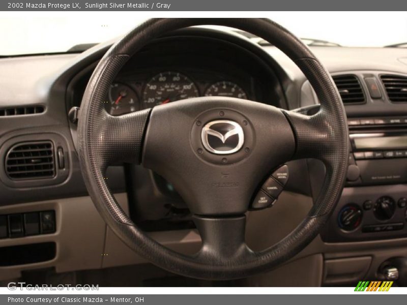 Sunlight Silver Metallic / Gray 2002 Mazda Protege LX