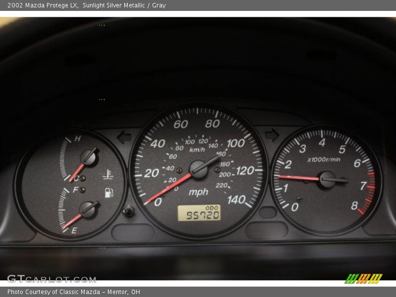 Sunlight Silver Metallic / Gray 2002 Mazda Protege LX