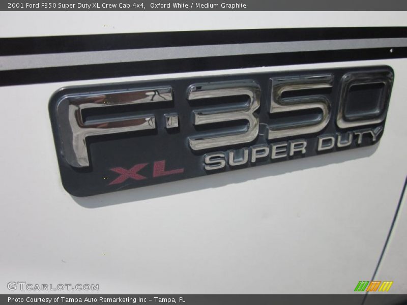 Oxford White / Medium Graphite 2001 Ford F350 Super Duty XL Crew Cab 4x4