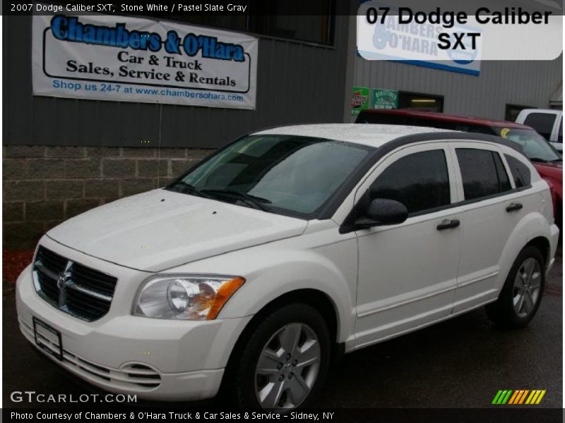 Stone White / Pastel Slate Gray 2007 Dodge Caliber SXT