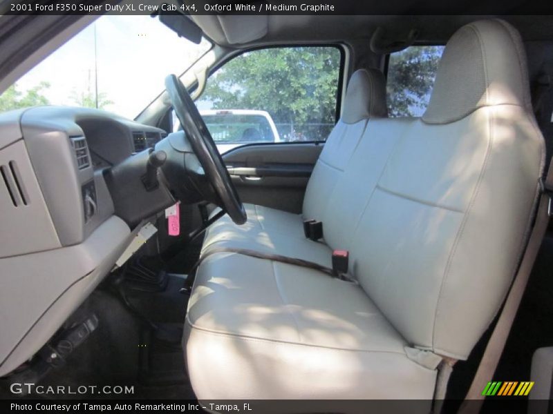 Oxford White / Medium Graphite 2001 Ford F350 Super Duty XL Crew Cab 4x4