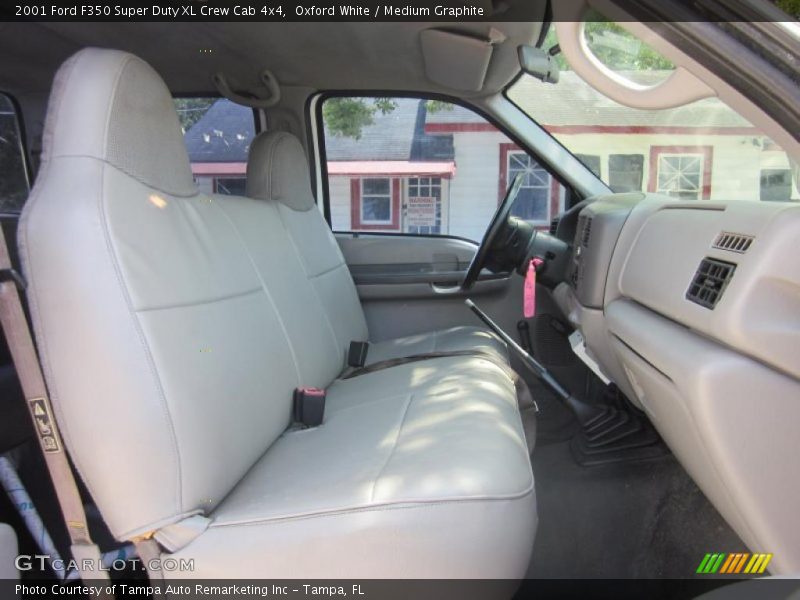 Oxford White / Medium Graphite 2001 Ford F350 Super Duty XL Crew Cab 4x4