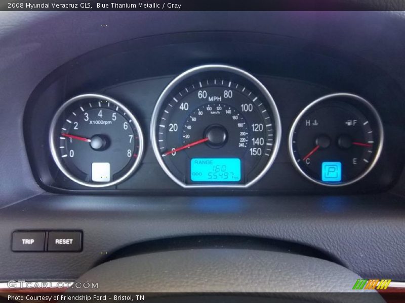 Blue Titanium Metallic / Gray 2008 Hyundai Veracruz GLS