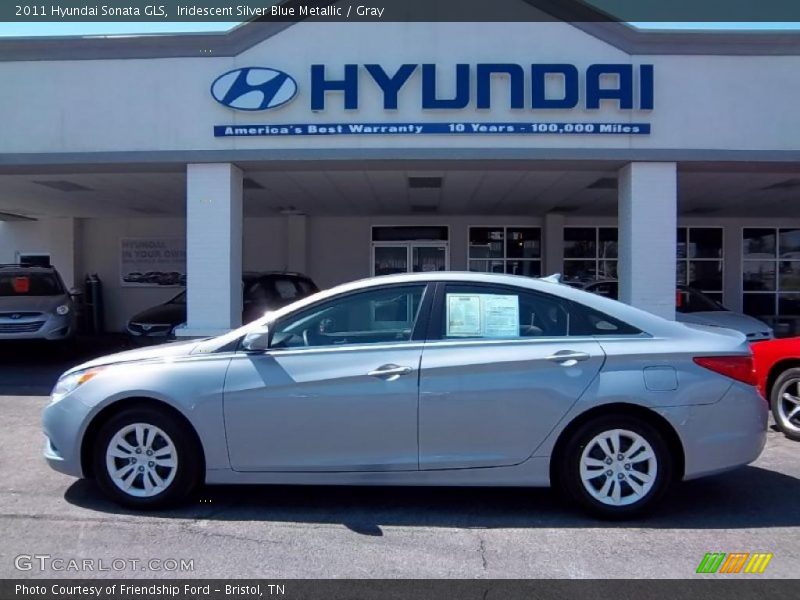 Iridescent Silver Blue Metallic / Gray 2011 Hyundai Sonata GLS