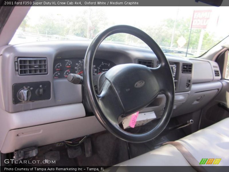Oxford White / Medium Graphite 2001 Ford F350 Super Duty XL Crew Cab 4x4