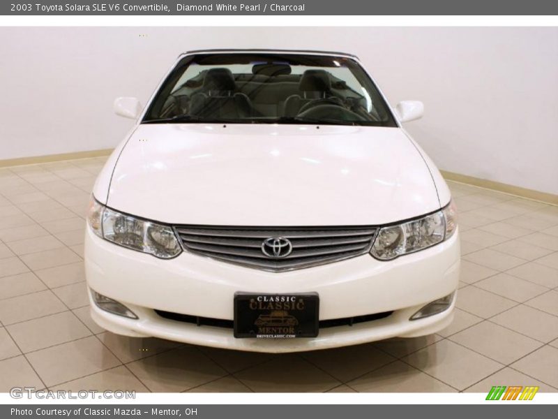 Diamond White Pearl / Charcoal 2003 Toyota Solara SLE V6 Convertible