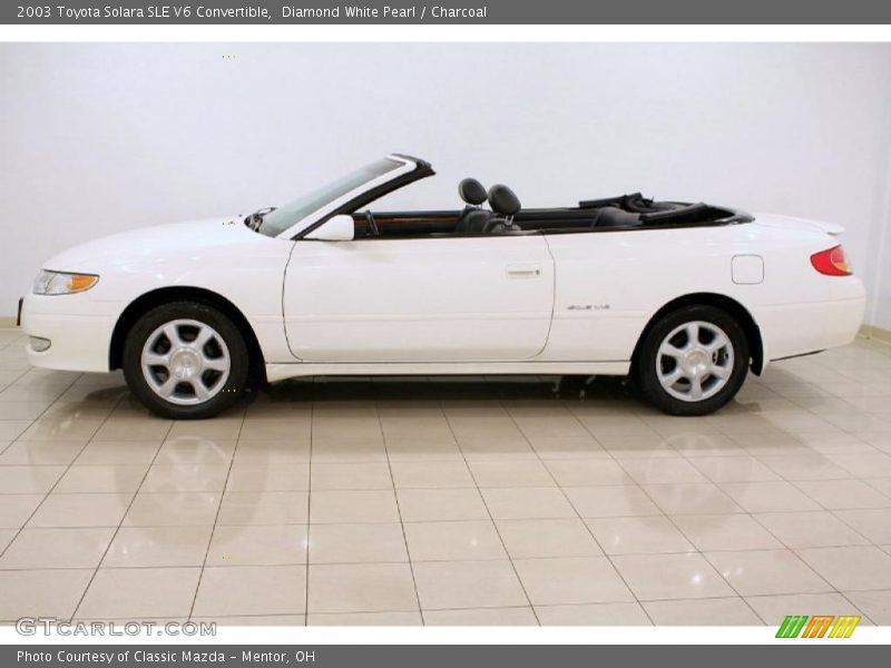 Diamond White Pearl / Charcoal 2003 Toyota Solara SLE V6 Convertible