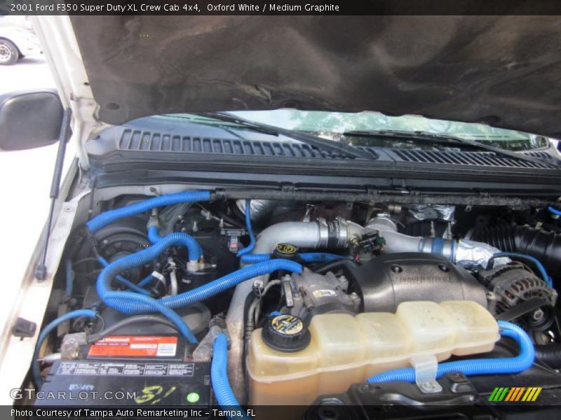 Oxford White / Medium Graphite 2001 Ford F350 Super Duty XL Crew Cab 4x4