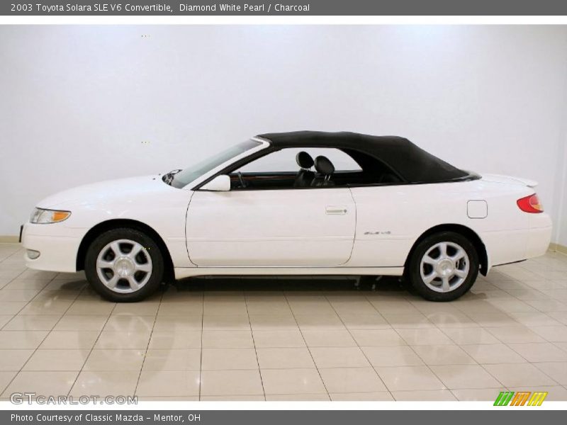 Diamond White Pearl / Charcoal 2003 Toyota Solara SLE V6 Convertible