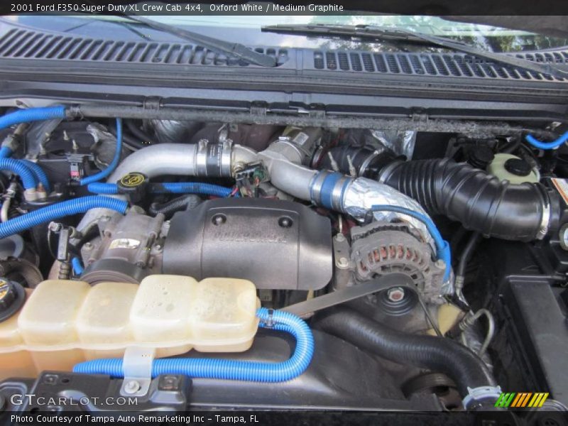Oxford White / Medium Graphite 2001 Ford F350 Super Duty XL Crew Cab 4x4