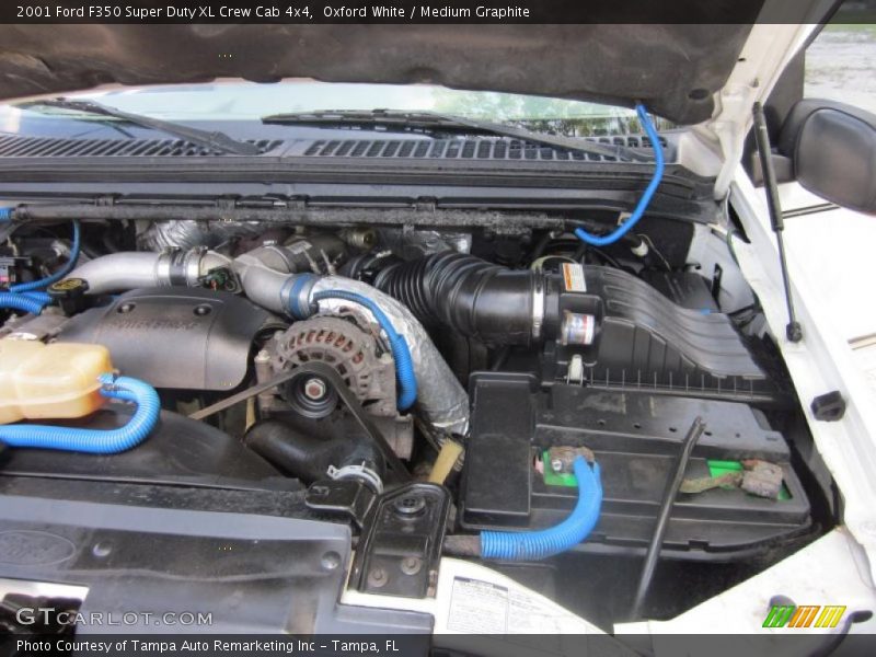 Oxford White / Medium Graphite 2001 Ford F350 Super Duty XL Crew Cab 4x4