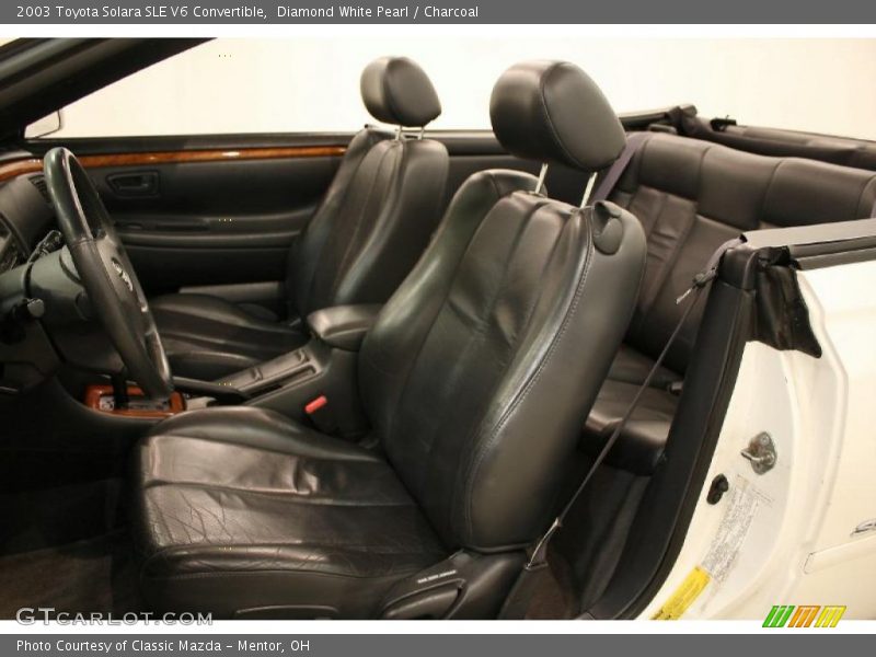 Diamond White Pearl / Charcoal 2003 Toyota Solara SLE V6 Convertible