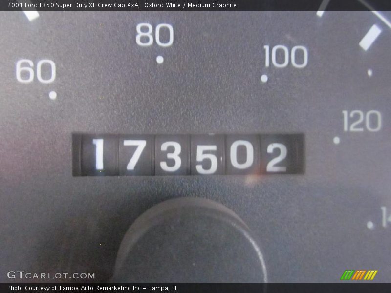 Oxford White / Medium Graphite 2001 Ford F350 Super Duty XL Crew Cab 4x4