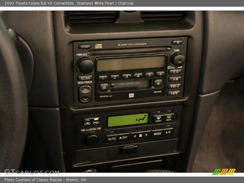 Diamond White Pearl / Charcoal 2003 Toyota Solara SLE V6 Convertible