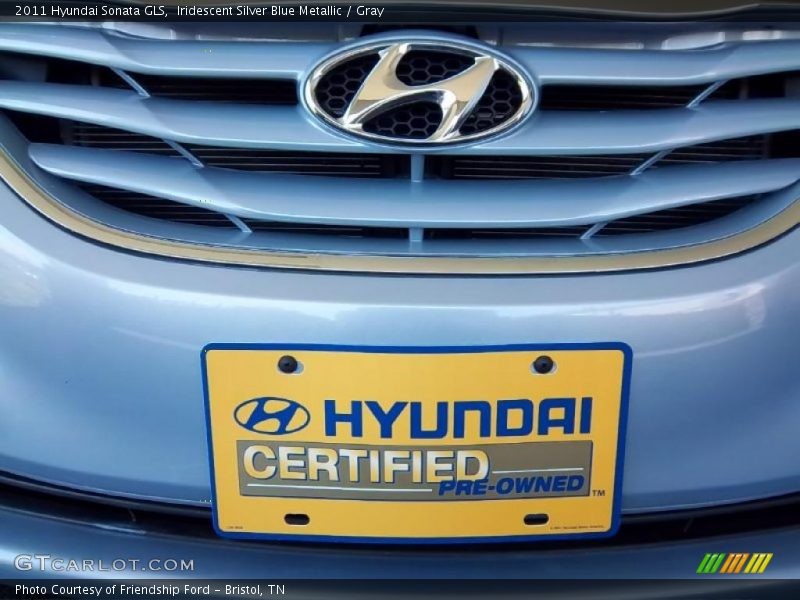 Iridescent Silver Blue Metallic / Gray 2011 Hyundai Sonata GLS